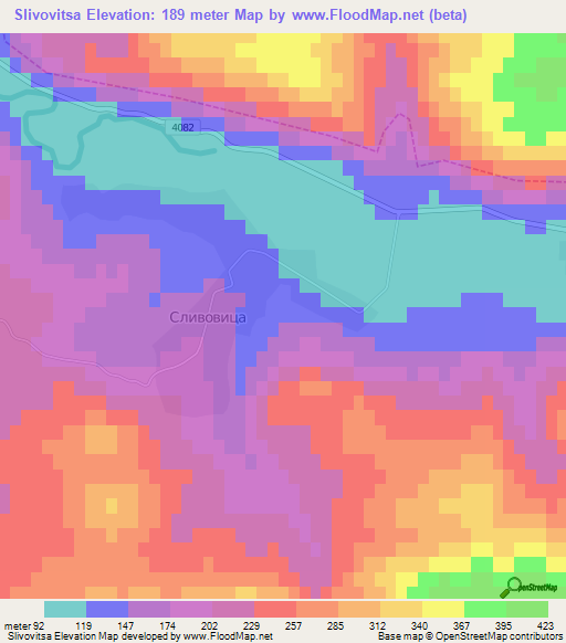 Slivovitsa,Bulgaria Elevation Map
