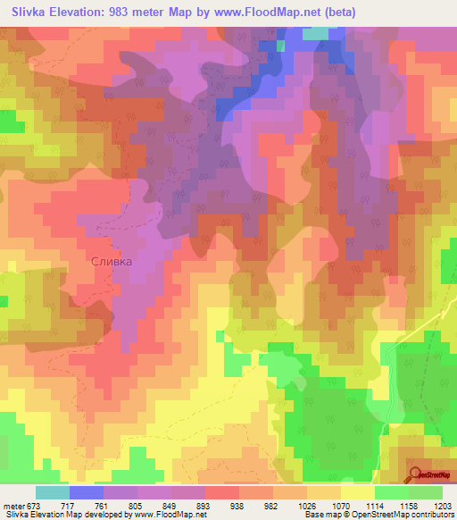 Slivka,Bulgaria Elevation Map
