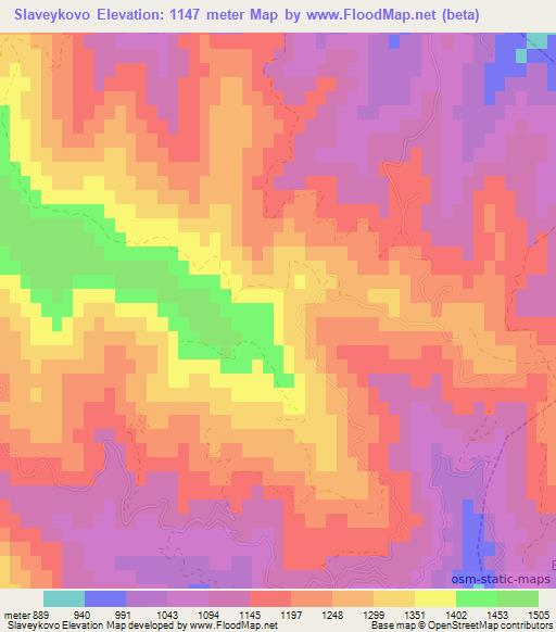 Slaveykovo,Bulgaria Elevation Map