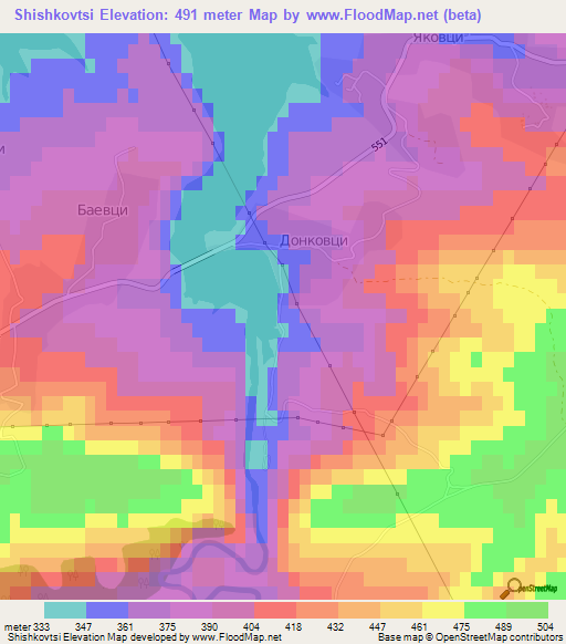 Shishkovtsi,Bulgaria Elevation Map