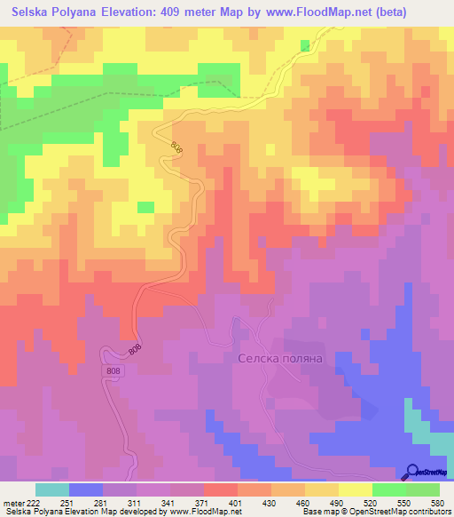 Selska Polyana,Bulgaria Elevation Map