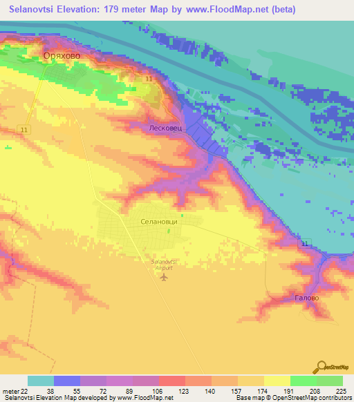 Selanovtsi,Bulgaria Elevation Map
