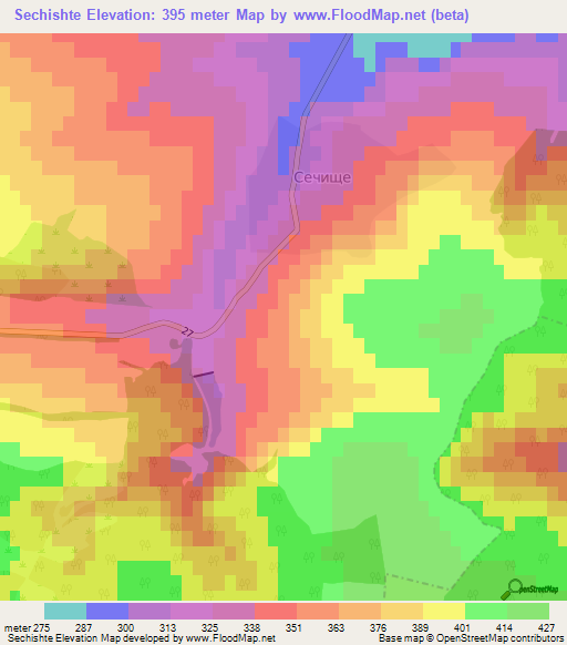 Sechishte,Bulgaria Elevation Map