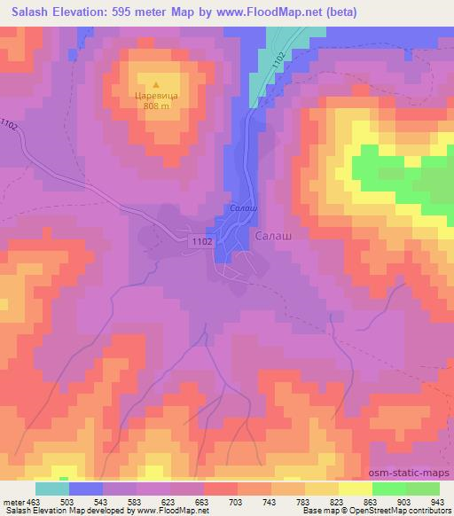 Salash,Bulgaria Elevation Map