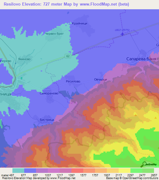 Resilovo,Bulgaria Elevation Map