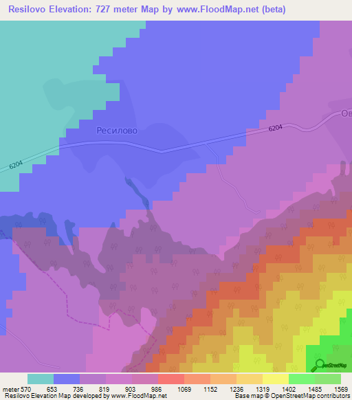 Resilovo,Bulgaria Elevation Map