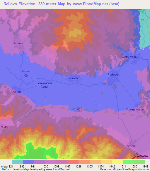 Rel'ovo,Bulgaria Elevation Map
