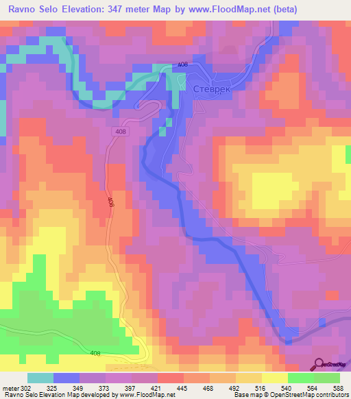 Ravno Selo,Bulgaria Elevation Map