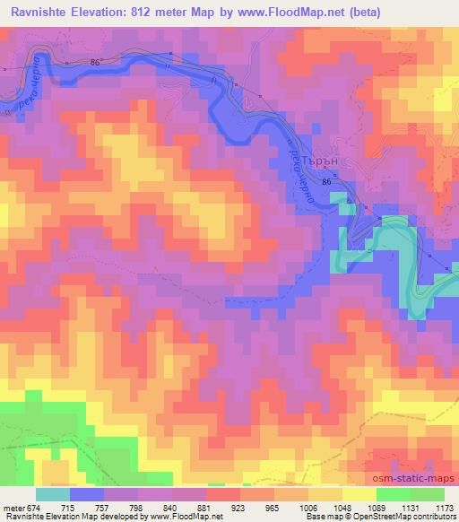 Ravnishte,Bulgaria Elevation Map