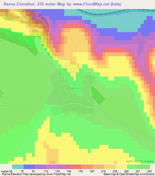 Ravna,Bulgaria Elevation Map
