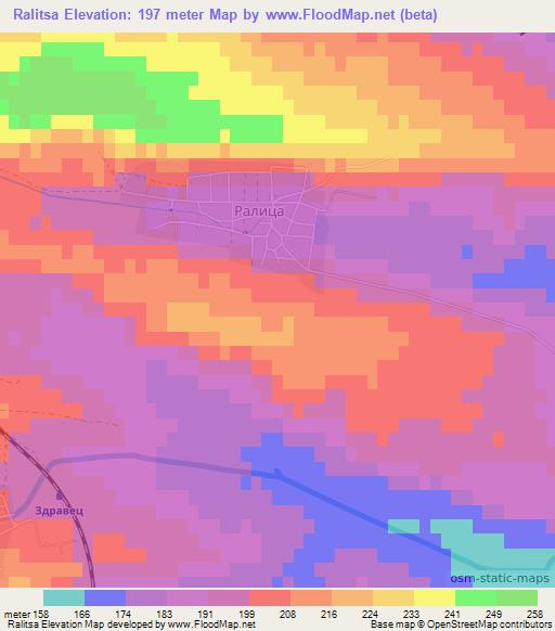Ralitsa,Bulgaria Elevation Map