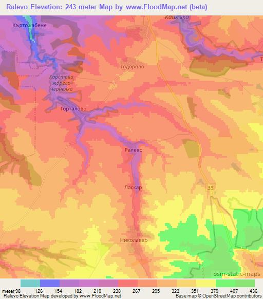 Ralevo,Bulgaria Elevation Map