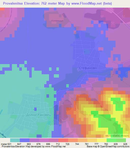 Provalenitsa,Bulgaria Elevation Map