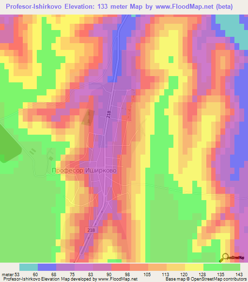 Profesor-Ishirkovo,Bulgaria Elevation Map