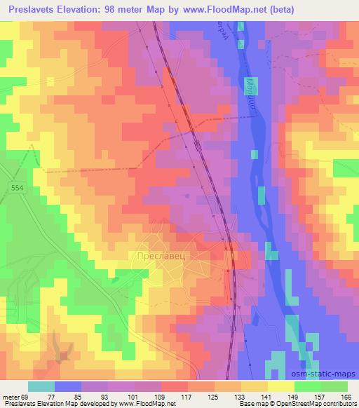 Preslavets,Bulgaria Elevation Map