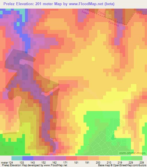 Prelez,Bulgaria Elevation Map