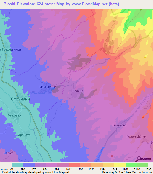 Ploski,Bulgaria Elevation Map