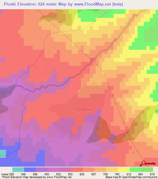 Ploski,Bulgaria Elevation Map