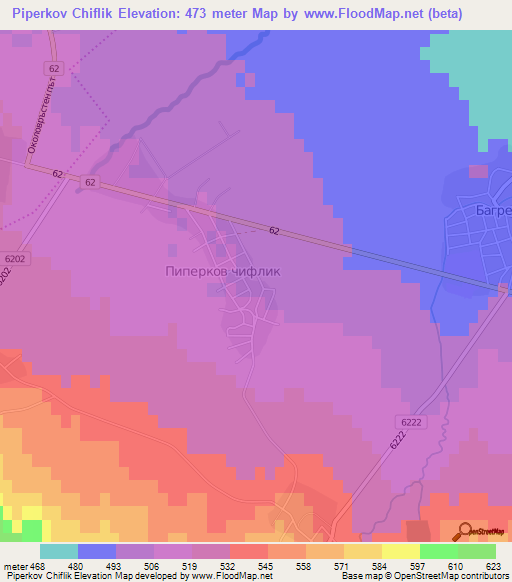 Piperkov Chiflik,Bulgaria Elevation Map