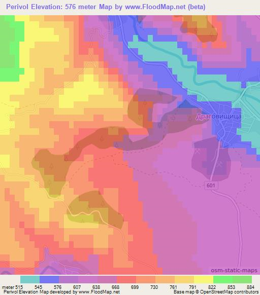 Perivol,Bulgaria Elevation Map