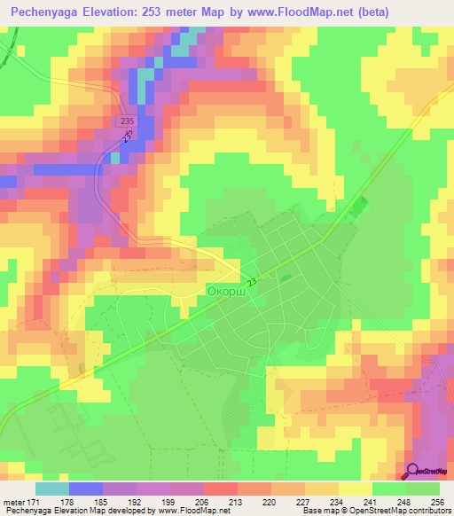 Pechenyaga,Bulgaria Elevation Map