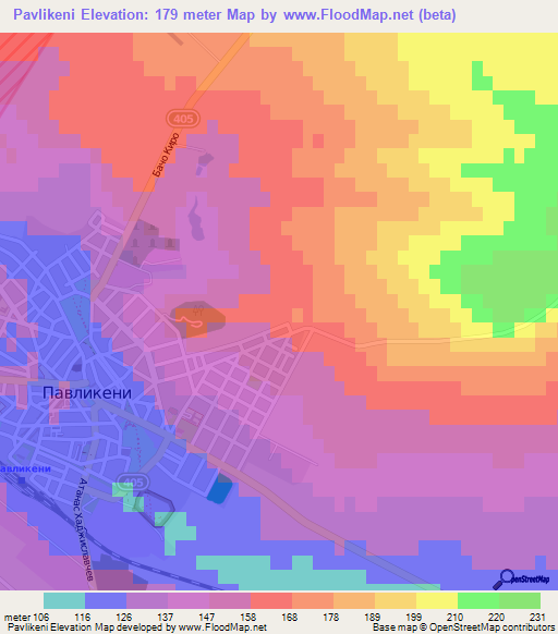 Pavlikeni,Bulgaria Elevation Map