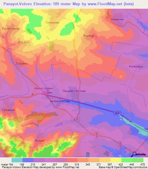 Panayot-Volovo,Bulgaria Elevation Map