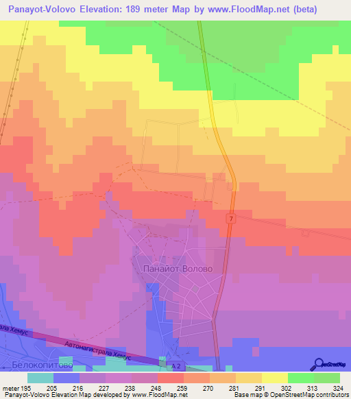 Panayot-Volovo,Bulgaria Elevation Map