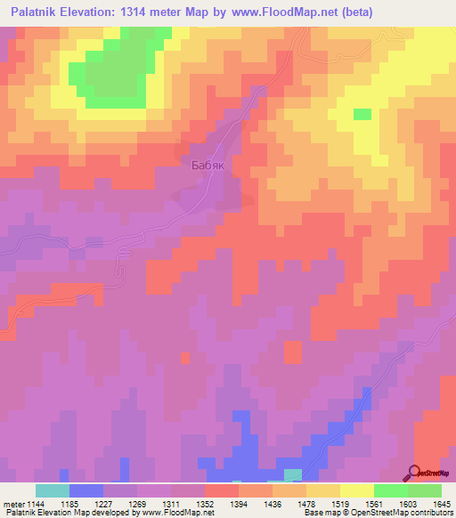 Palatnik,Bulgaria Elevation Map
