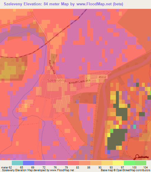Szeleveny,Hungary Elevation Map