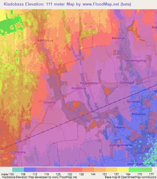 Kisdobsza,Hungary Elevation Map