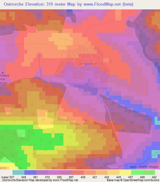Ostrovche,Bulgaria Elevation Map