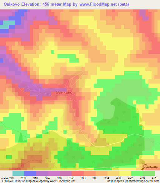 Osikovo,Bulgaria Elevation Map