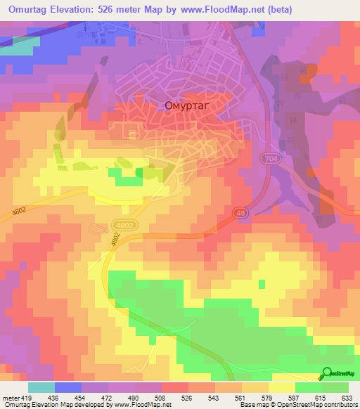 Omurtag,Bulgaria Elevation Map