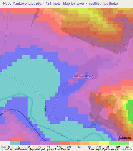Novo Yankovo,Bulgaria Elevation Map