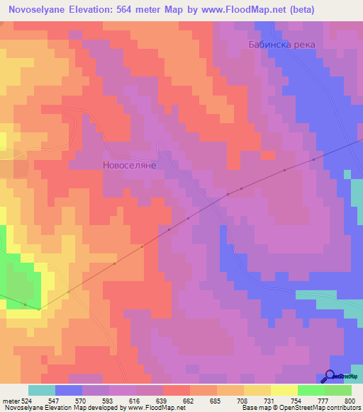 Novoselyane,Bulgaria Elevation Map