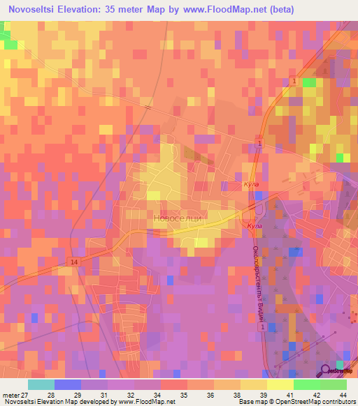 Novoseltsi,Bulgaria Elevation Map