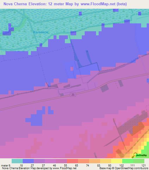 Nova Cherna,Bulgaria Elevation Map