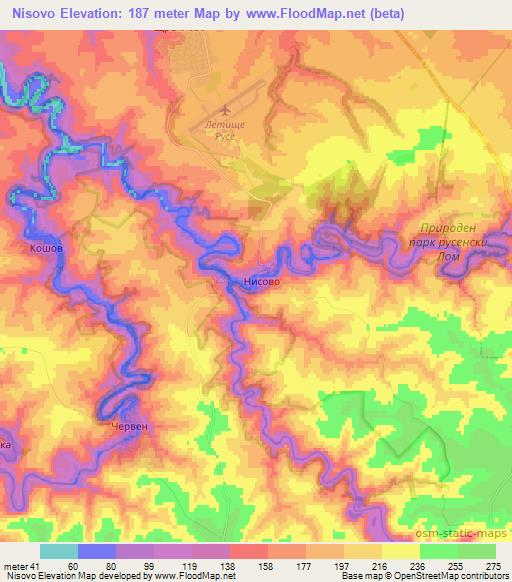 Nisovo,Bulgaria Elevation Map