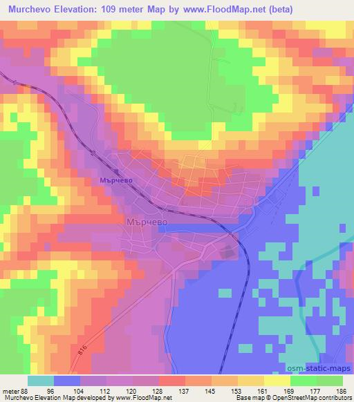 Murchevo,Bulgaria Elevation Map