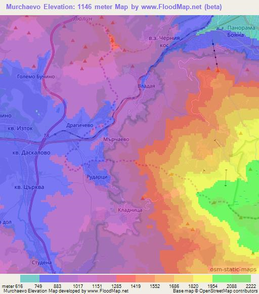Murchaevo,Bulgaria Elevation Map