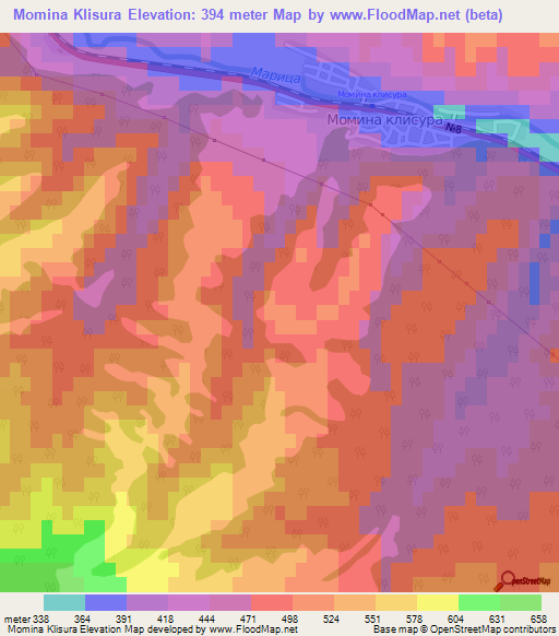 Momina Klisura,Bulgaria Elevation Map