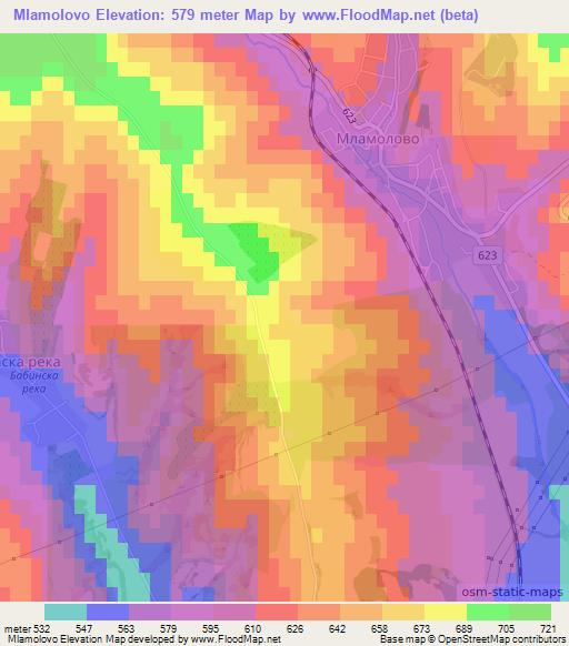 Mlamolovo,Bulgaria Elevation Map