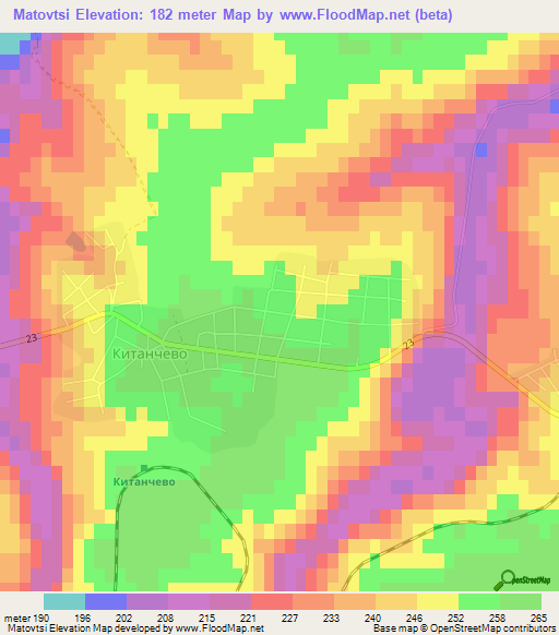 Matovtsi,Bulgaria Elevation Map