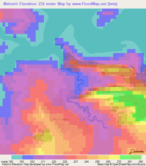 Malomir,Bulgaria Elevation Map
