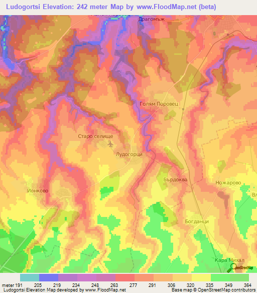 Ludogortsi,Bulgaria Elevation Map