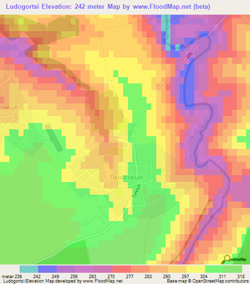 Ludogortsi,Bulgaria Elevation Map