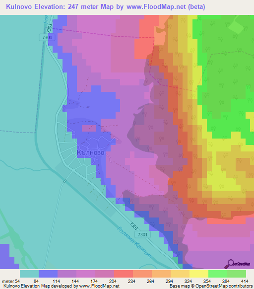 Kulnovo,Bulgaria Elevation Map