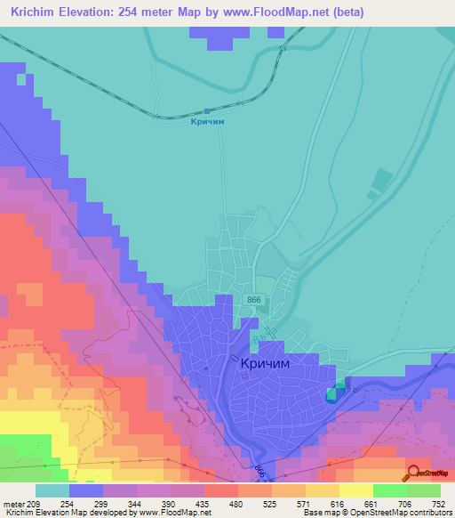 Krichim,Bulgaria Elevation Map