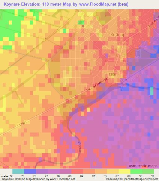 Koynare,Bulgaria Elevation Map